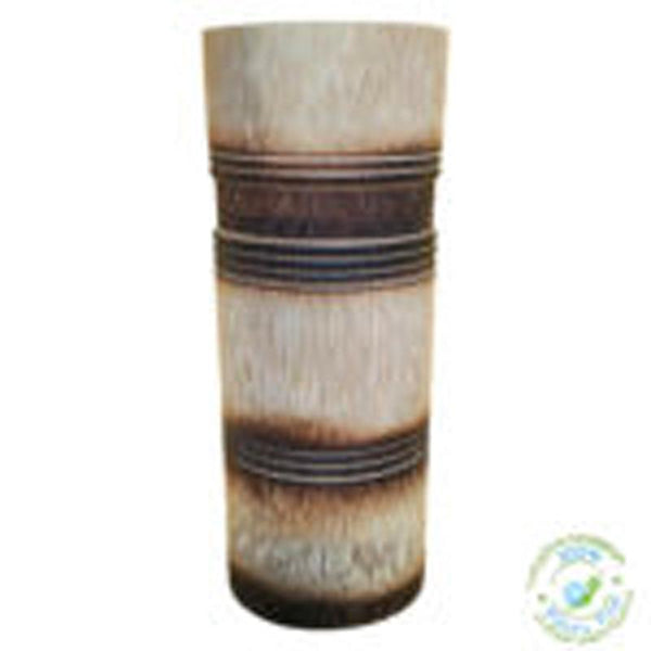 Hand-crafted Bamboo Tumbler with Burnt and Engraved Finish made by Artisans of Northeast India (Pack of 2)