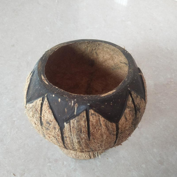 Coconut Shell Bowl Pen Stand Handcrafted by Rural Artisans of Alangulam