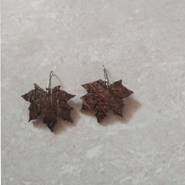Coconut Shell Earrings Handcrafted by Rural Artisans of Alangulam - Jimiki