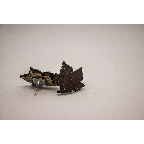 Handcrafted Coconut Shell Earrings - Stud