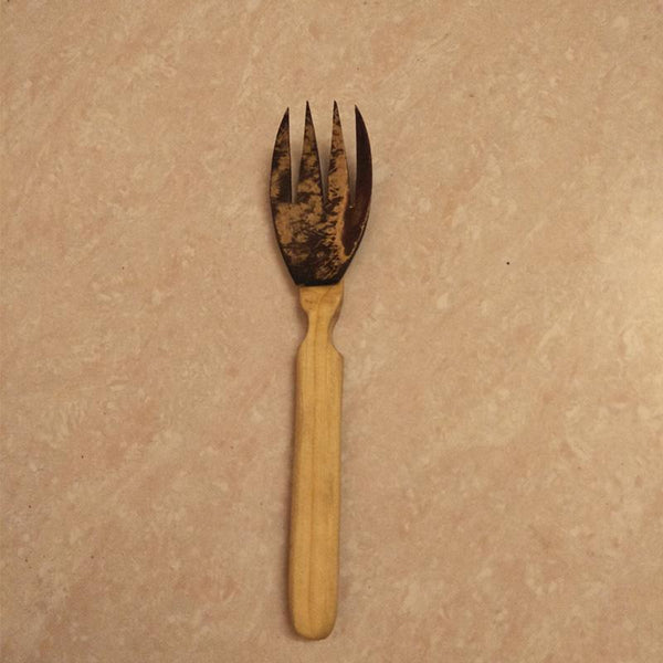 Coconut Shell Fork Handcrafted by Rural Artisans of Alangulam - Pack of 2