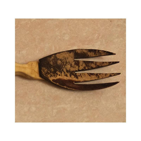 Coconut Shell Fork Handcrafted by Rural Artisans of Alangulam - Pack of 2