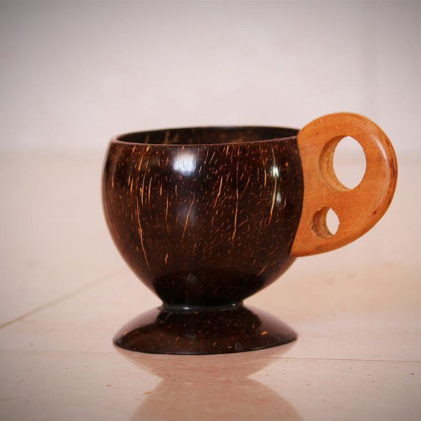 Coconut Shell Tea Cup Handcrafted by Rural Artisans of Alangulam
