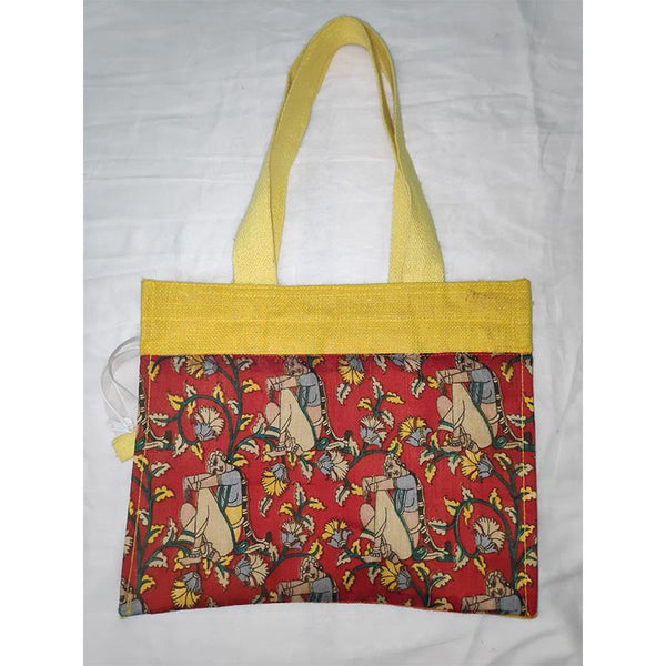 Jute Kalamkari Designer Hand Bag from Agiripalli, Andhra Pradesh