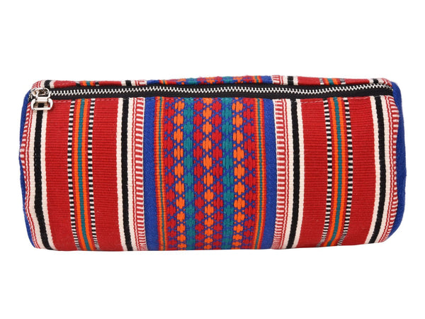 Handcrafted Multipurpose Travel Pouch (41) - Red/ Blue