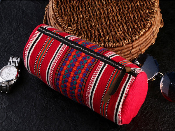 Handcrafted Multipurpose Travel Pouch (42) - Vibrant Red