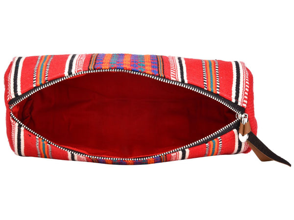 Handcrafted Multipurpose Travel Pouch (42) - Vibrant Red