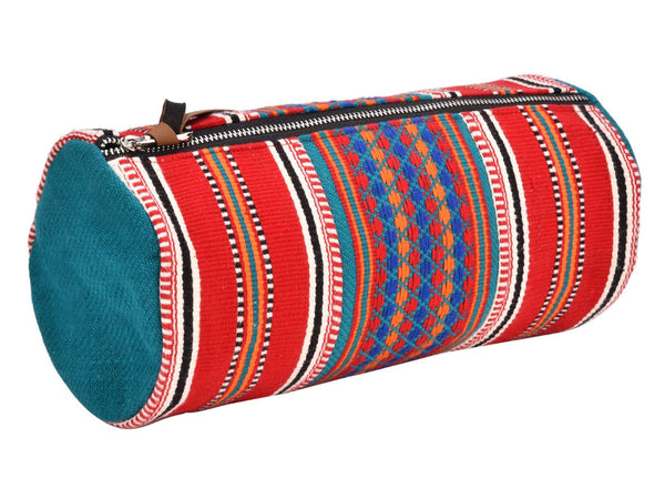 Handcrafted Multipurpose Travel Pouch (43) - Red/ Green