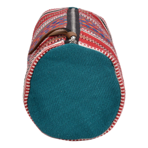 Handcrafted Multipurpose Travel Pouch (43) - Red/ Green