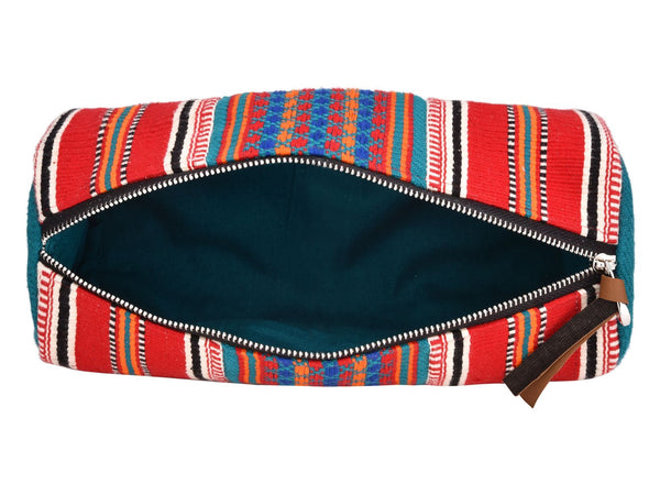 Handcrafted Multipurpose Travel Pouch (43) - Red/ Green