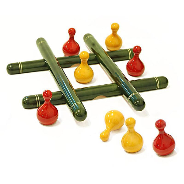 Hand-Crafted Wooden 4-in-1 Strategy Game