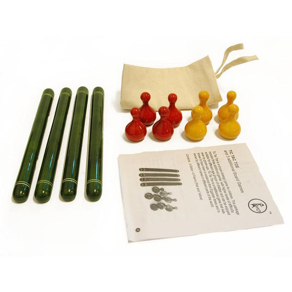 Hand-Crafted Wooden 4-in-1 Strategy Game