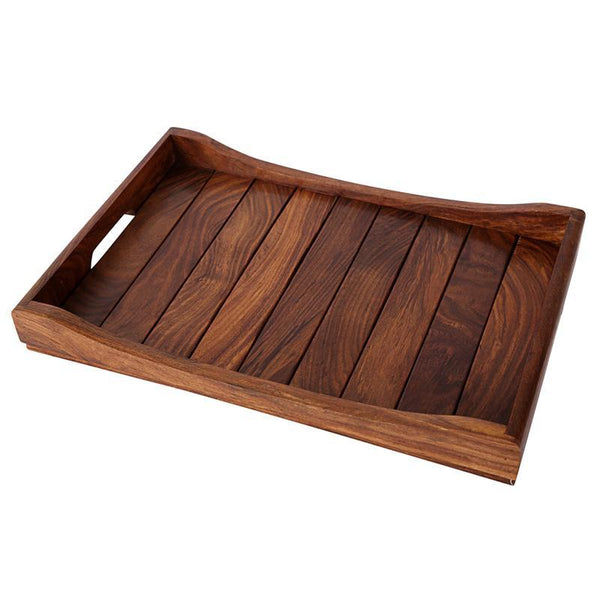 Handcrafted Serving Tray in Sheesham Wood Created by Traditional Artisans