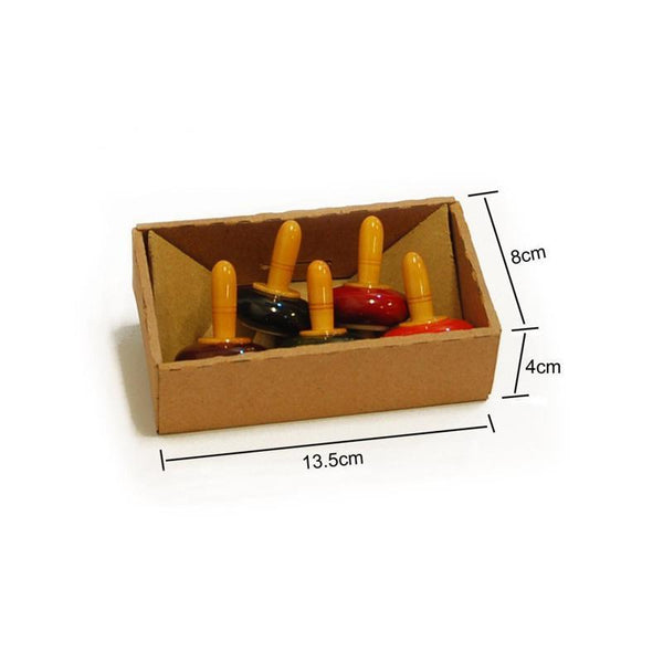 Hand-Crafted Wooden Finger Tops (Set of 5)