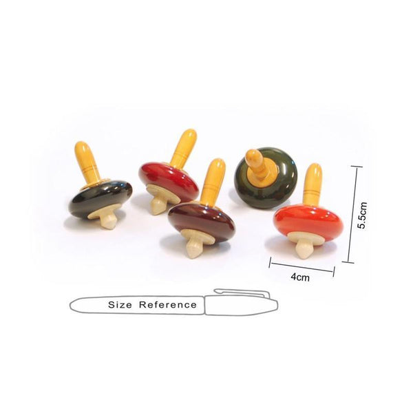 Hand-Crafted Wooden Finger Tops (Set of 5)