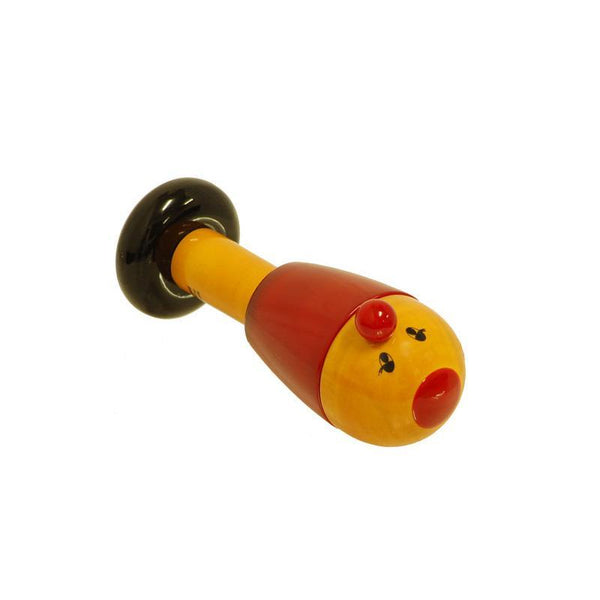 Hand-Crafted Wooden Birdie Rattle Toy (Red)