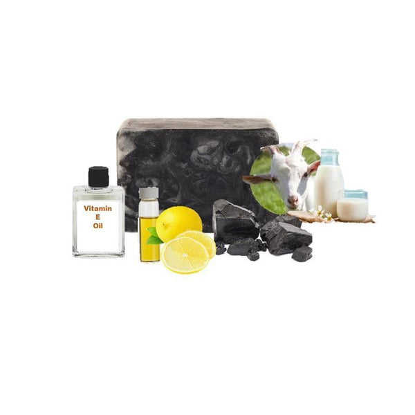 Handmade Charcoal and Lime Soap with Goat Milk and Essential Oils, 125g