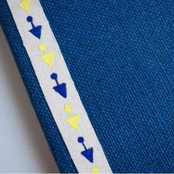 Handmade Jute Diary 2019: Blue with Blue and Yellow Stripes (400 pages)