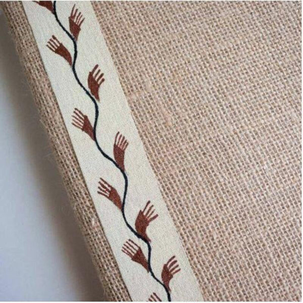 Handmade Jute Diary 2019: Jute with Stripes (Leaf Design) - 400 pages