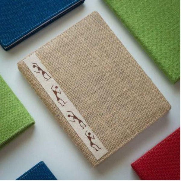 Handmade Jute Diary 2019: Jute with Warli Stripes - 400 pages