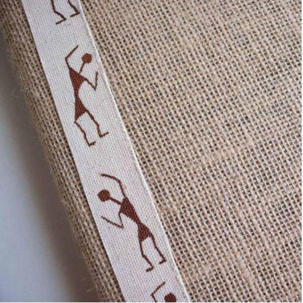 Handmade Jute Diary 2019: Jute with Warli Stripes - 400 pages