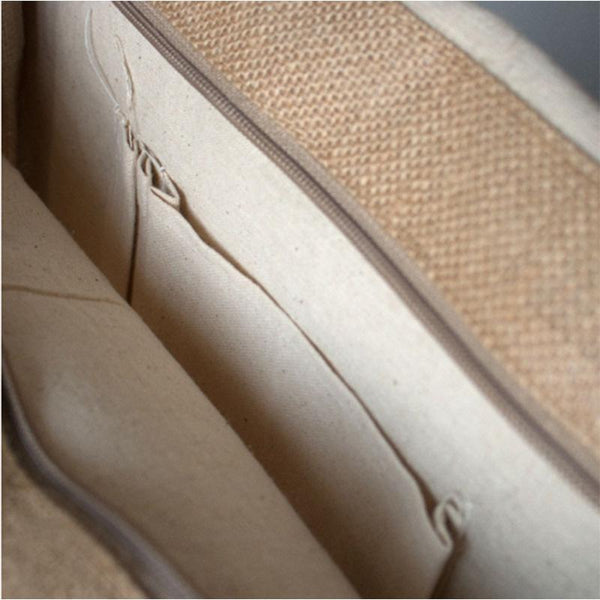 Handmade Jute Laptop Bag (Beige)