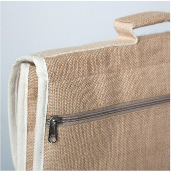 Handmade Jute Laptop Bag (Beige)
