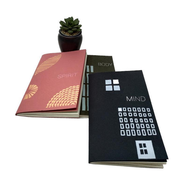 Handmade Paper Mini Journals (Set of 3 x 34 pages each)