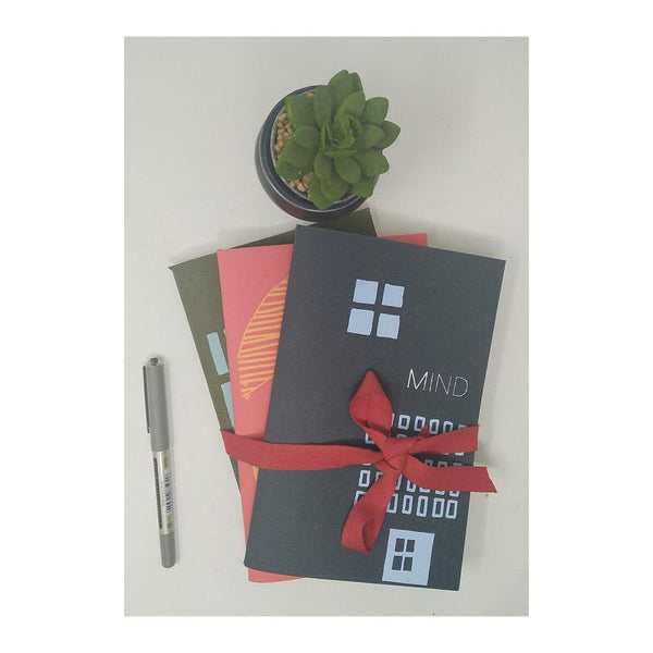 Handmade Paper Mini Journals (Set of 3 x 34 pages each)