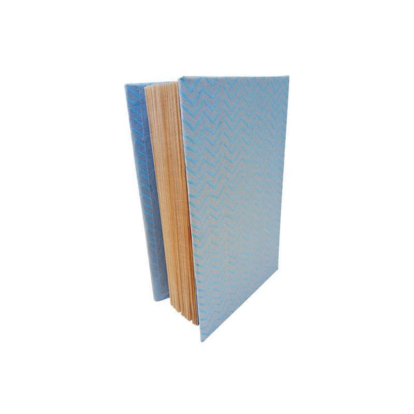 Handmade Paper Notebook - Geometric Blues (100 pages)