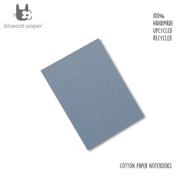 Handmade Paper Notebook - Geometric Blues (100 pages)