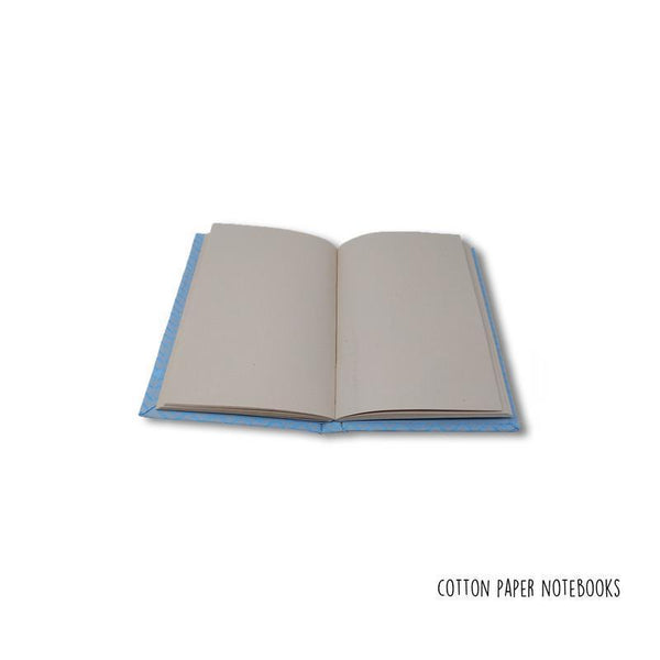 Handmade Paper Notebook - Geometric Blues (100 pages)