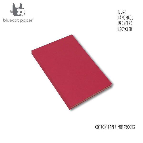 Handmade Paper Notebook - Red (100 pages)