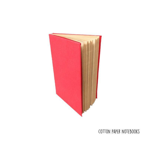 Handmade Paper Notebook - Red (100 pages)