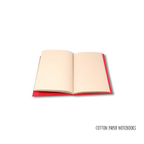 Handmade Paper Notebook - Red (100 pages)
