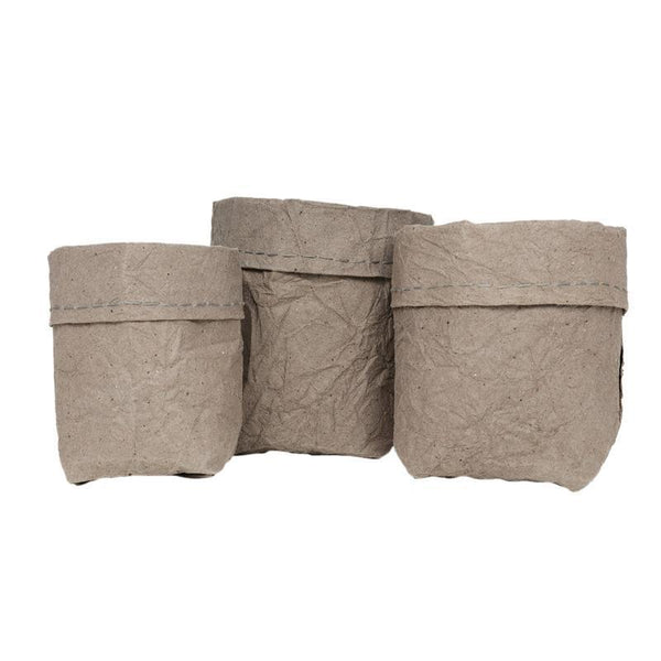 Handmade Paper Storage Baskets Made From Upcycled Cotton Waste (Pack of 3)
