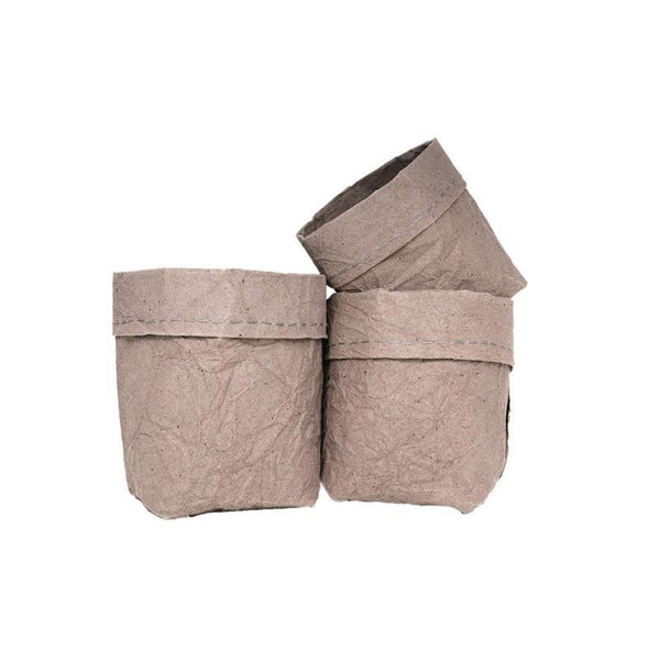 Handmade Paper Storage Baskets Made From Upcycled Cotton Waste (Pack of 3)