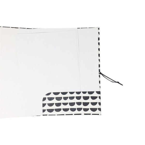Handmade Recycled Paper File Folder - White with Grey Cloud Print