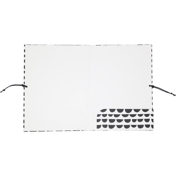 Handmade Recycled Paper File Folder - White with Grey Cloud Print