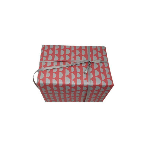 Handmade Recycled Paper Gift Wrapping Sheets - Red with Cloud Print (Single)