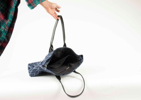 Handwoven Blue Ikat Tote Bag