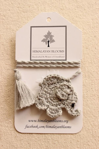 Handwoven Cotton White Bookmark Made By Himalayan Women Artisans