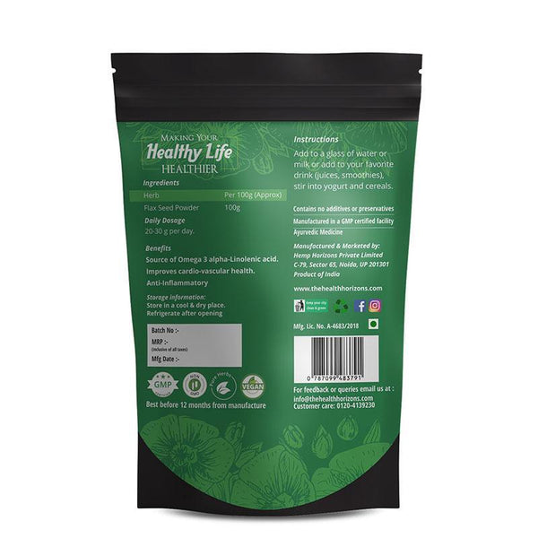 Natural Flax Seed Powder, 150g