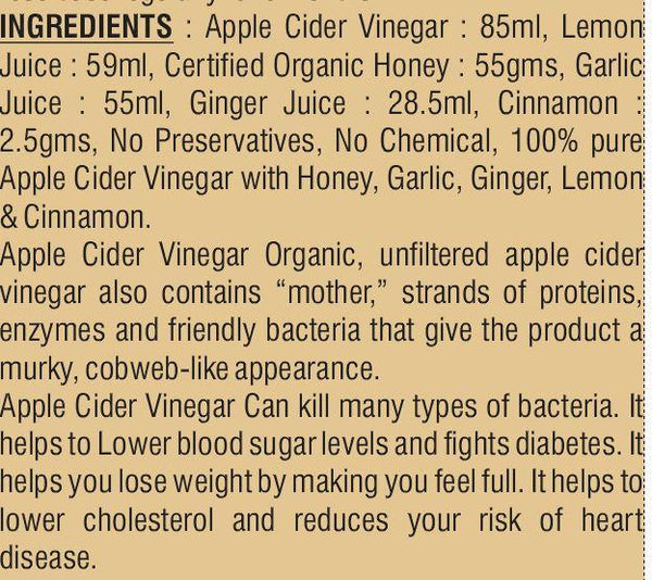 Healthy Heart Apple Cider Vinegar, 285ml.