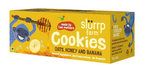 Healthy Wholegrain Cookies - Oats, Banana and Honey with Zero Transfat (Pack of 3) - 225g