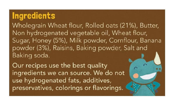 Healthy Wholegrain Cookies - Oats, Banana and Honey with Zero Transfat (Pack of 3) - 225g
