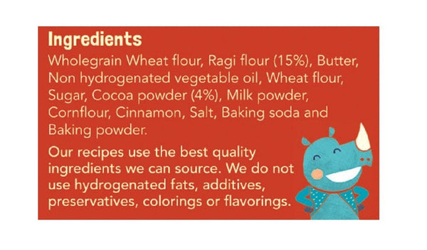 Healthy Wholegrain Cookies - Ragi and Chocolate with Zero Transfat (Pack of 3) - 225g