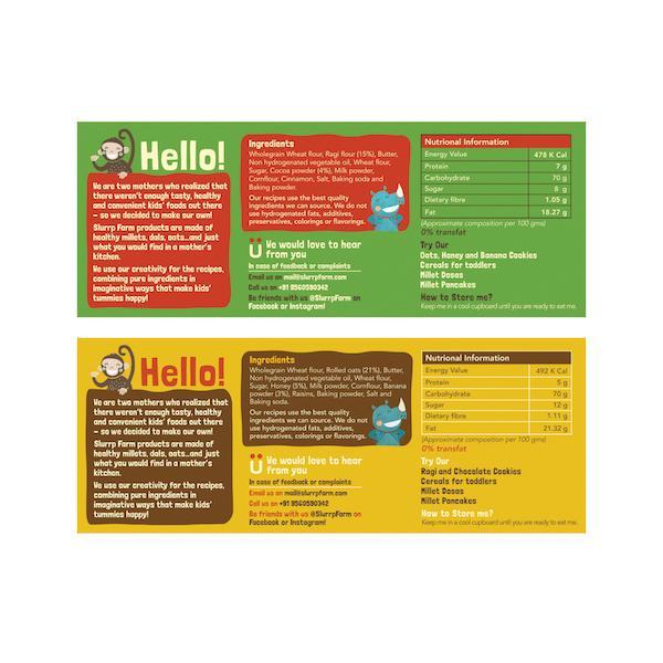 Healthy Wholegrain Cookies Combo Pack - Ragi, Chocolate, Oats, Honey and Banana with Zero Transfat  (Pack of 2) - 150g