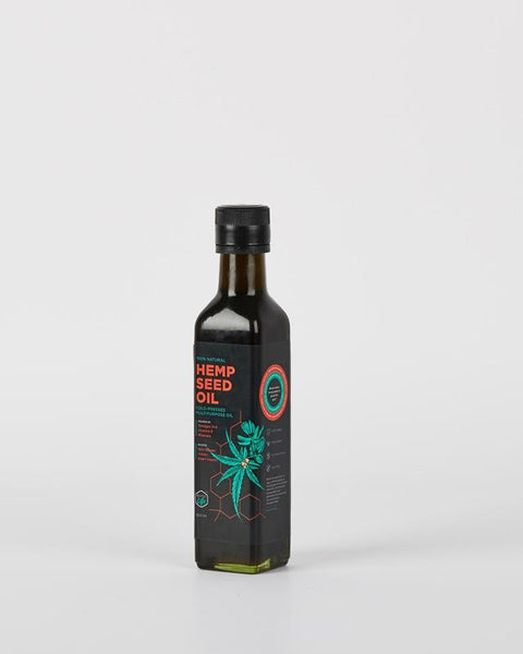 Raw , Cold-pressed and Unrefined 100% Hemp (Cannabis Sativa L.) Seed Oil, 250ml