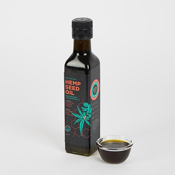 Raw, Cold-pressed and Unrefined 100% Hemp (Cannabis Sativa L.) Seed Oil, 500ml